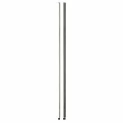 Honey-Can-Do 2-Pack Pole With Top Cap, 72"H, Chrome (SHFPOL2-C72)