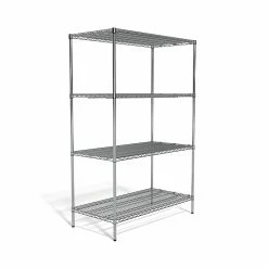 Coastwide Professional™ 4-Shelf Wire Unit, 48"W, Chrome (CW25474)