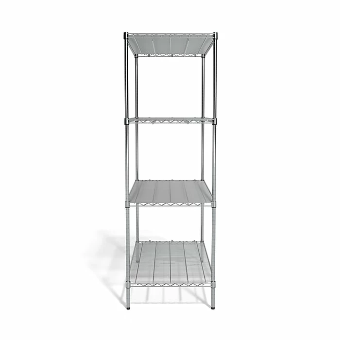 Coastwide Professional™ 4-Shelf Wire Unit, 48"W, Chrome (CW25474) 5 Coastwide Professional™ 4-Shelf Wire Unit, 48"W, Chrome (CW25474) - Image 3