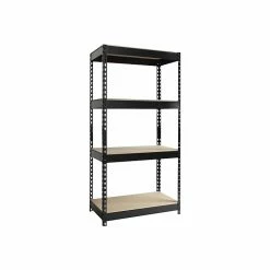 Iron Horse Rivet Series 4-Shelf Metal Unit, 30"W, Black (17125)