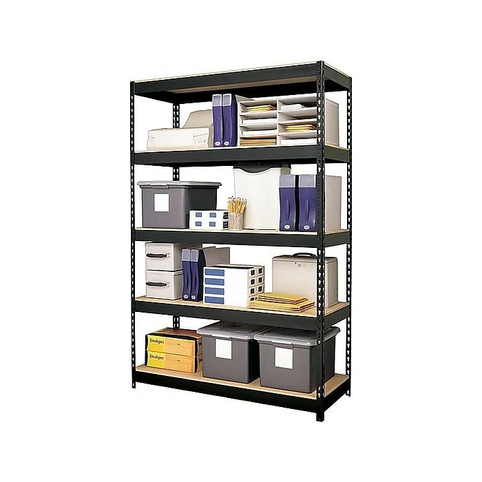 Iron Horse 3800 Lb. Rivet Series 5-Shelf Metal Unit, 48"W, Black (17313) 5 Iron Horse 3800 Lb. Rivet Series 5-Shelf Metal Unit, 48"W, Black (17313) - Image 3