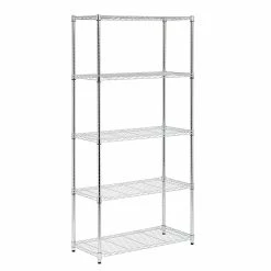 Honey-Can-Do 5-Tier Shelving, Chrome Plated (SHF-01913)