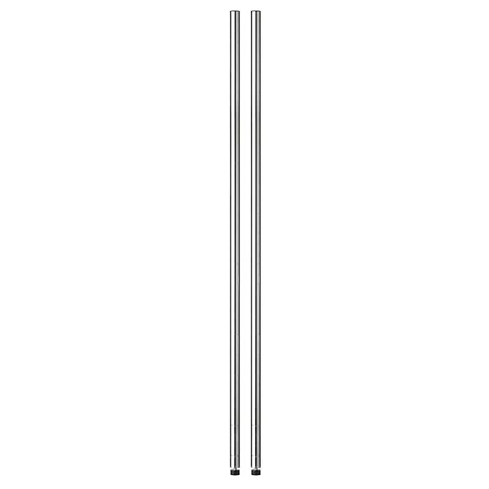 Honey-Can-Do 2-Pack Pole With Top Cap, 72"H, Chrome (SHFPOL2-C72) 4 Honey-Can-Do 2-Pack Pole With Top Cap, 72"H, Chrome (SHFPOL2-C72) - Image 2